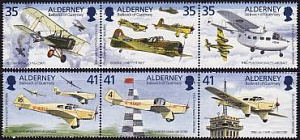 Олдерни, 1995, Авиация, Самолеты, 6 марок